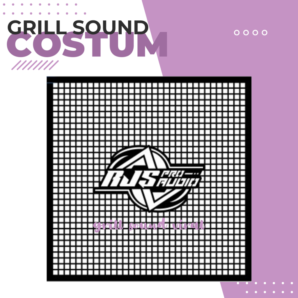 Grill Sound Plat Besi Custom Model Dan Nama Audio Box Planar Brewog