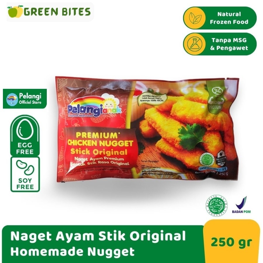 

Pelangi nugget chicken stick original non msg non pengawet 200 gram