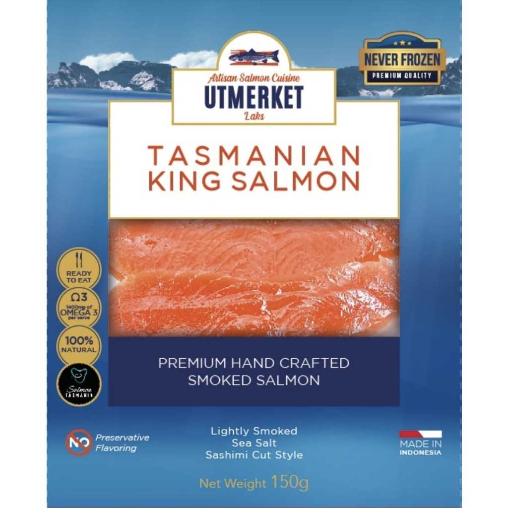 

SALMON - UTMERKETLAKS - TASMANIAN KING SALMON-SMOKED SALMON