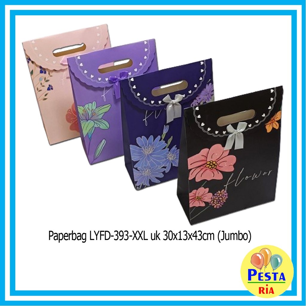 

Murah!! Paperbag Buka Tutup XXL (Jumbo), Paperbag pita, Paperbag bingkisan, Tas souvenir, Shopping bag, Paperbag Ultah