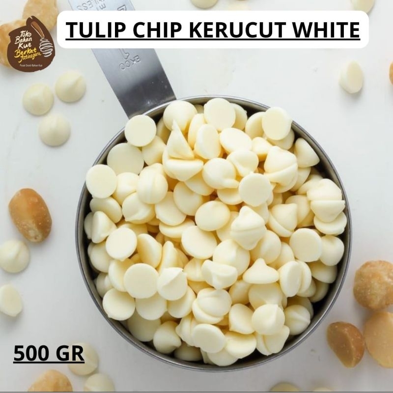 

TULIP CHIP DARK COUMPOND 500 GR REPACK / TULIP HOCO CHIP WHITE 500 GR