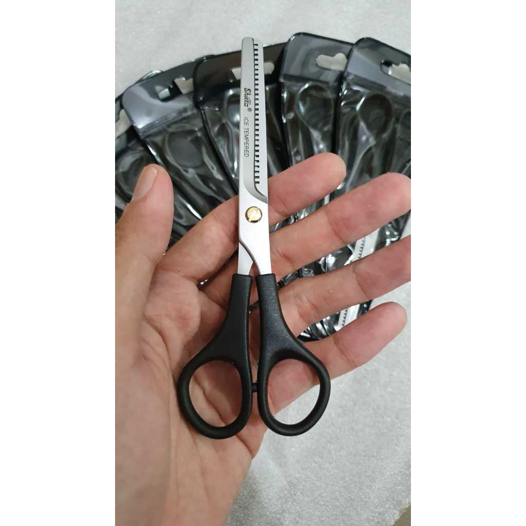Gunting penipis rambut shilla sasak original ice tempered gunting sasak