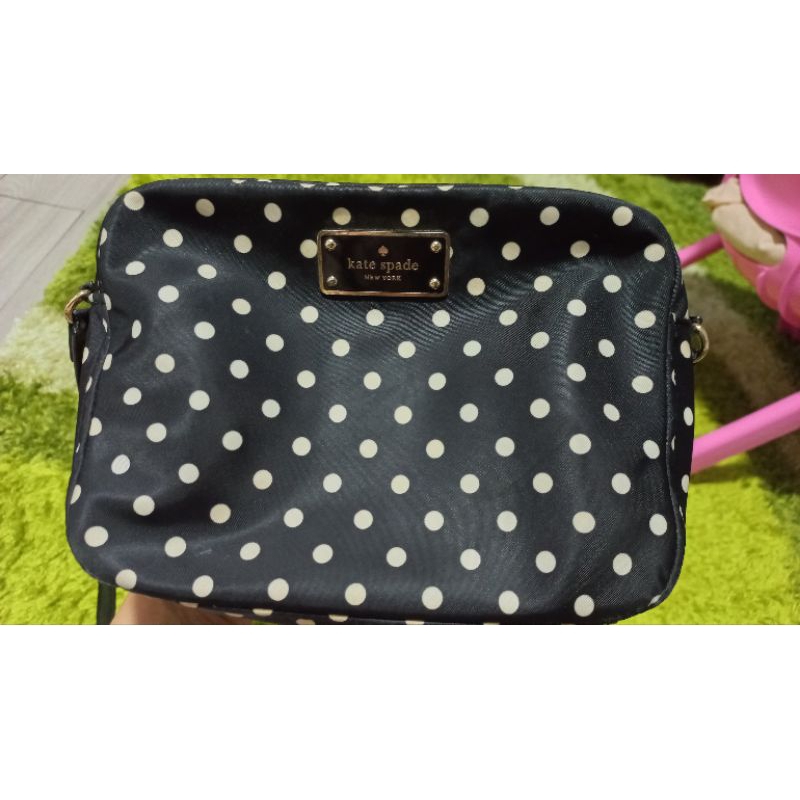 Kate Spade Preloved Camera Bag Polka Nilon