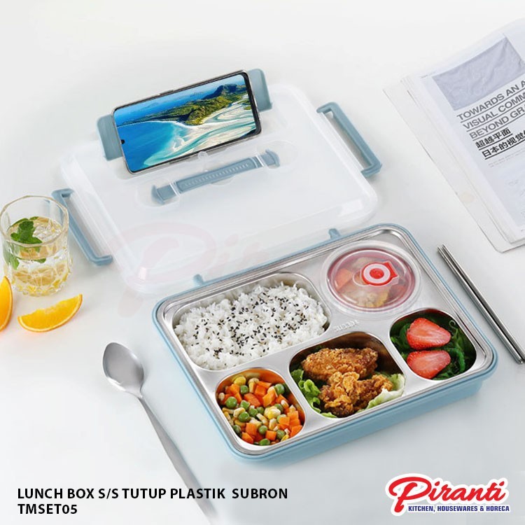 SUBRON SUS 304 Food Tray Lunch Box Kotak Bekal Catering 5 Sekat Wadah Mangkuk Sayur Stainless