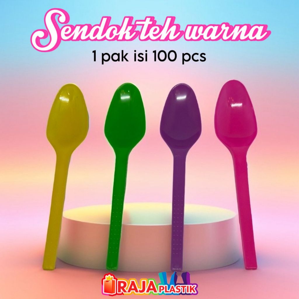 Sendok Plastik Teh Warna