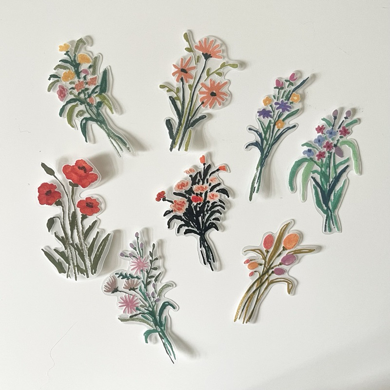 

[room.533] flower sticker flakes