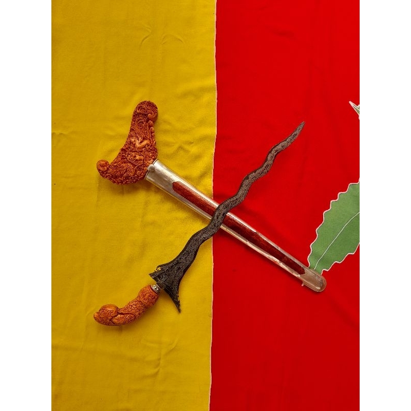 Keris Sempono Bungkem Luk 9 PB 38cm | versi warangka tulang proses gading | handle keris | deder ker