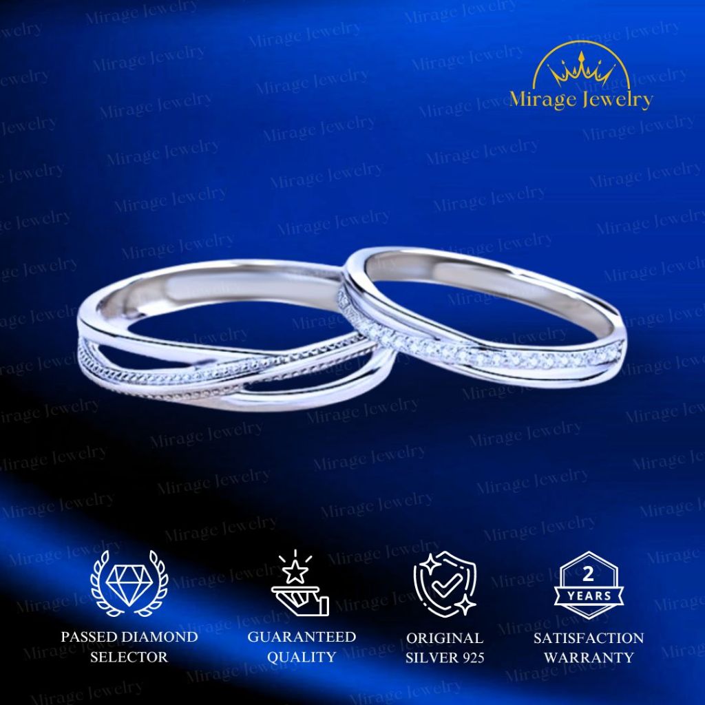 Mirage Jewelry - Cincin Couple Premium Jewelry Ring Aksesoris Pasangan RC055