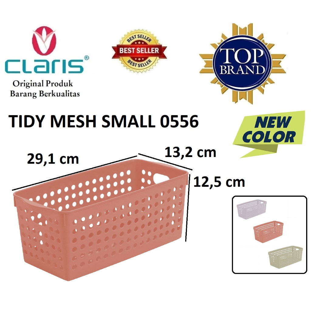 TSSJ Keranjang Penyimpanan Plastik Claris Tidy Mesh 0556 Small | Nampan Kotak Tempat Penyimpanan Box