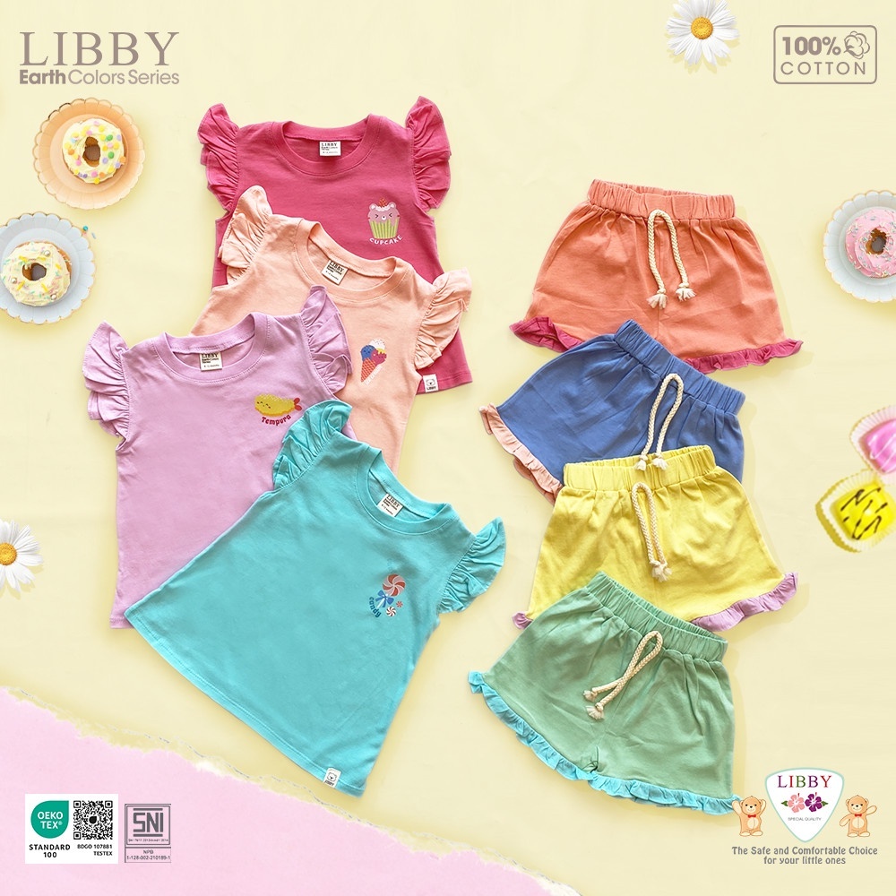 LIBBY Niji Set Oblong Pendek Celana Pendek Series GIRL