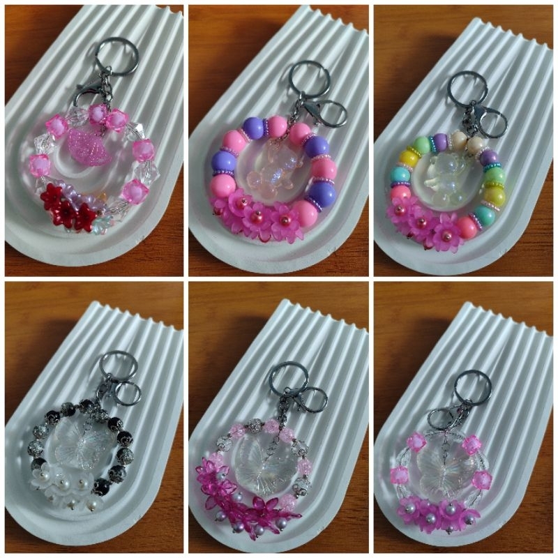 Gantungan kunci tas handphone manik-manik lucu ready stock