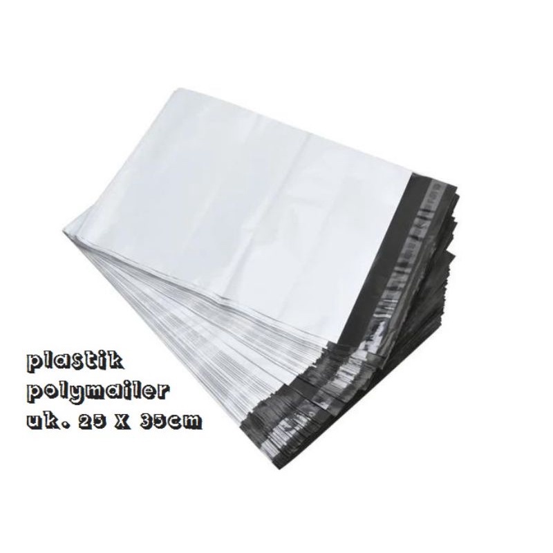 polymailer plastik packing 20x30 warna putih tebal dan tidak mudah sobek isi 10 lembar