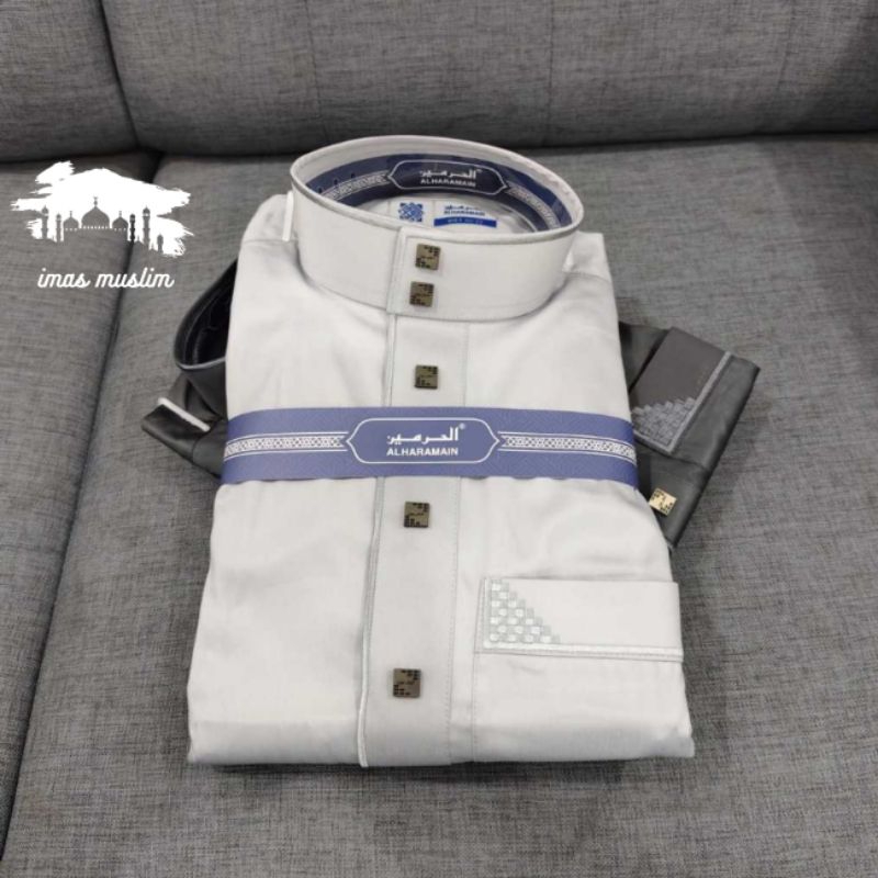 Jubah gamis Al Haramain Bordir Bata