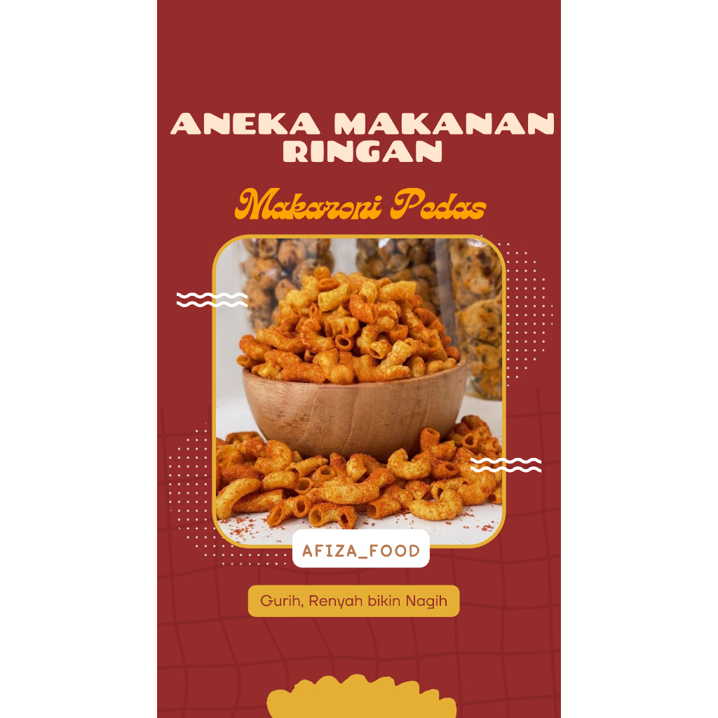 

Makroni Pedas Cemilan Makroni Makanan Ringan Afiza Food