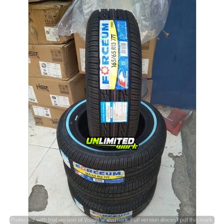 Ban Mobil Tubless List Putih Ring 13 Merk FORCEUM TRIDEKA WLW 165 65 R13