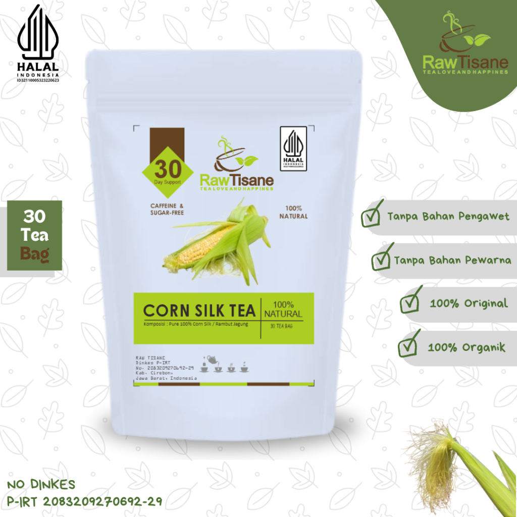 

RAW TISANE Corn Silk Tea : Teh Rambut Jagung Isi 30 Tea Bag