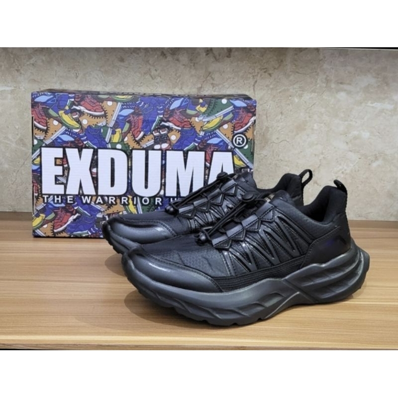 SEPATU EXDUMA SUPER BLACK 24 /SUPER BLACK 25/OMEGA FULL BLACK 25/SUPER BLACK 04 SOL KOTAK