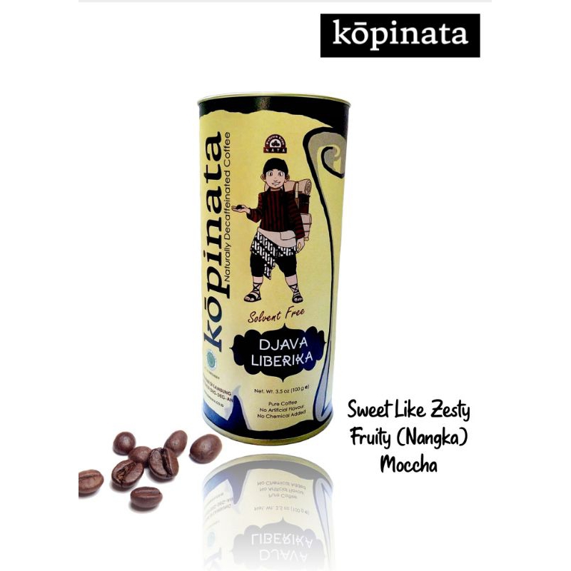 

kopi rendah kafein naturally decaffeinated kopinata java liberika