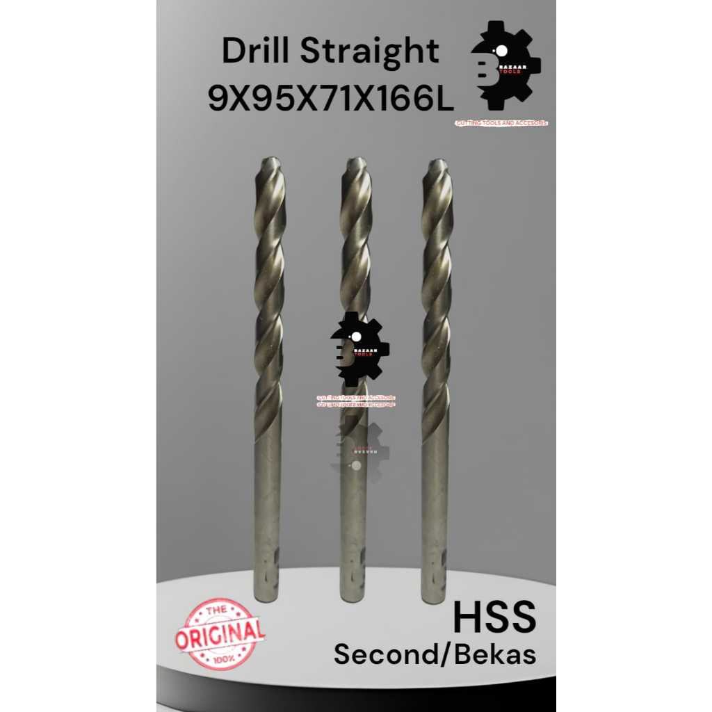DRILL STRAIGHT 9X95X71X166L Merk WALTER - Second Hand / Bekas - Drill Straight Diameter 9mm - Pisau 