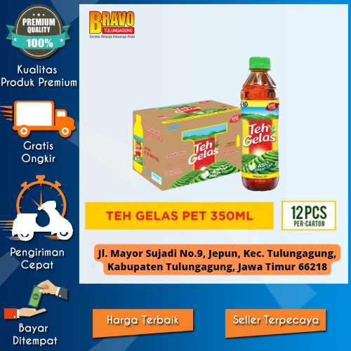 

Bravo Supermarket Tulungagung - Teh Gelas PET - Original 350ml - [1 Karton Isi 12 Pcs]