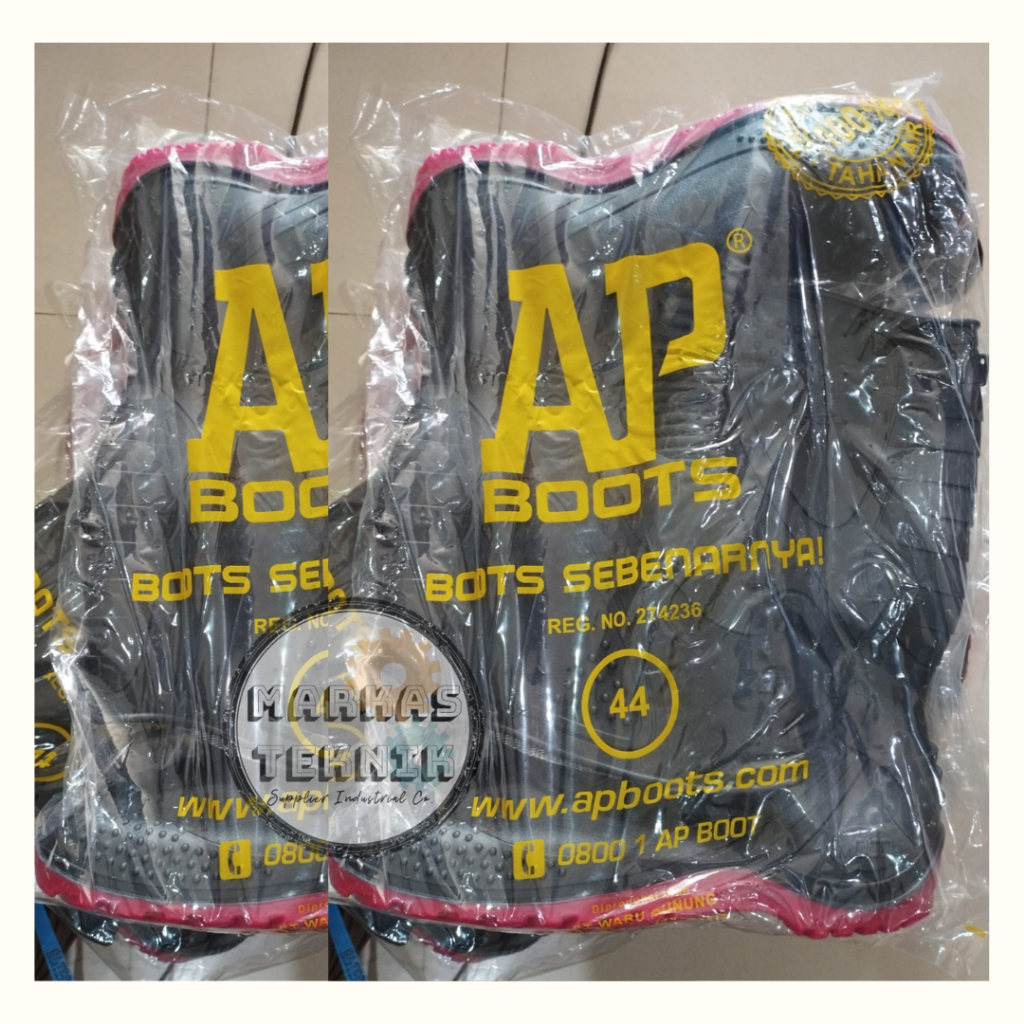AP BOOTS MOTO Sepatu Boots MERAH HITAM Uk. 44 / Safety Boots