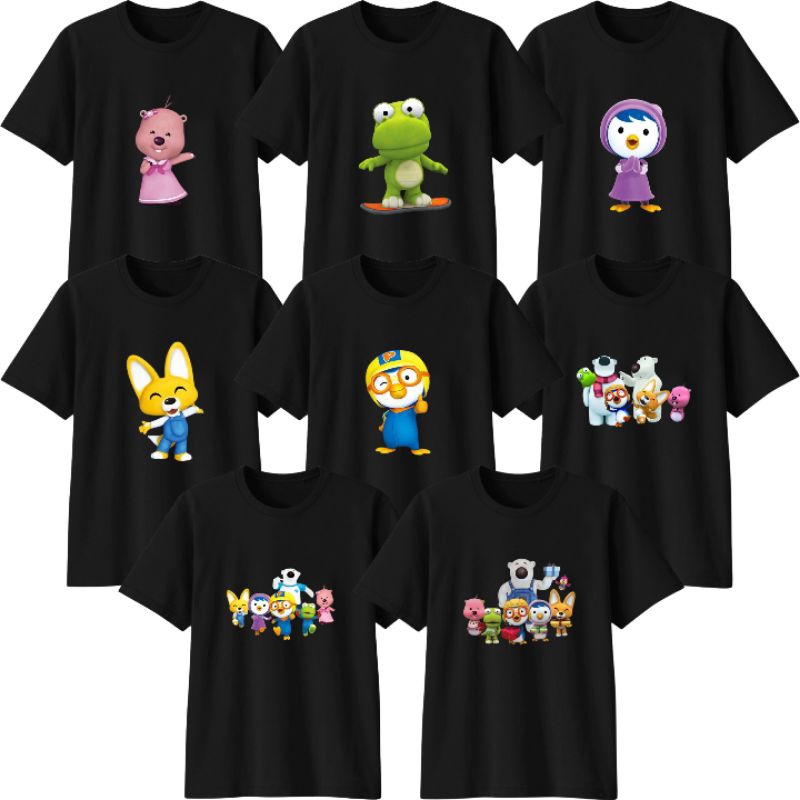 Kaos Anak Pororo Hitam - Series Pororo
