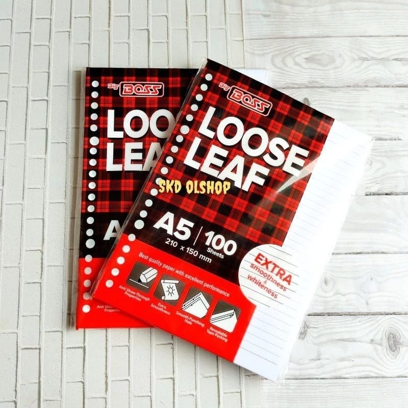 

LOOSE LEAF BIGBOSS A5 100 LEMBAR / ISI BINDER A5 ( ISI 100 LEMBAR ) bergaris