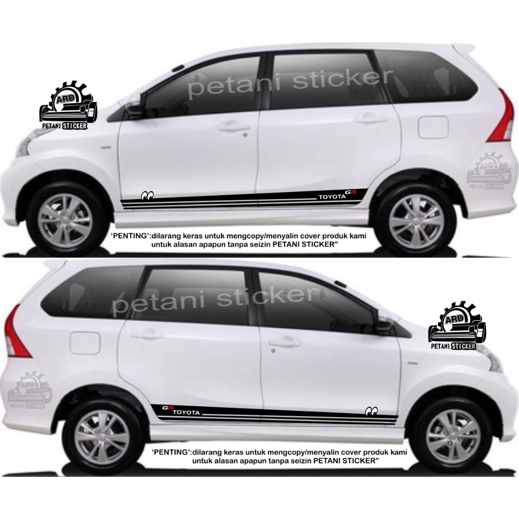 STIKER TOYOTA GR LIST BODY SAMPING AVANZA CALYA INNOVA RUSH UNIVERSAL TOYOTA