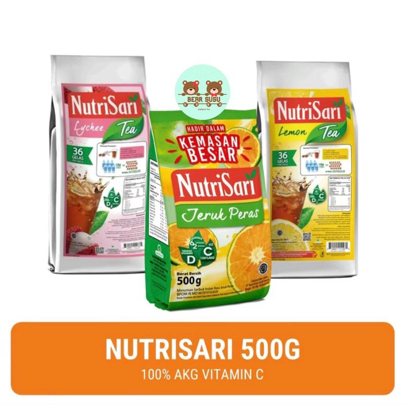 

NutriSari Powder Drink Refill Jeruk Peras 500gr / Lemon Tea 400gr / Lychee Tea 400gr