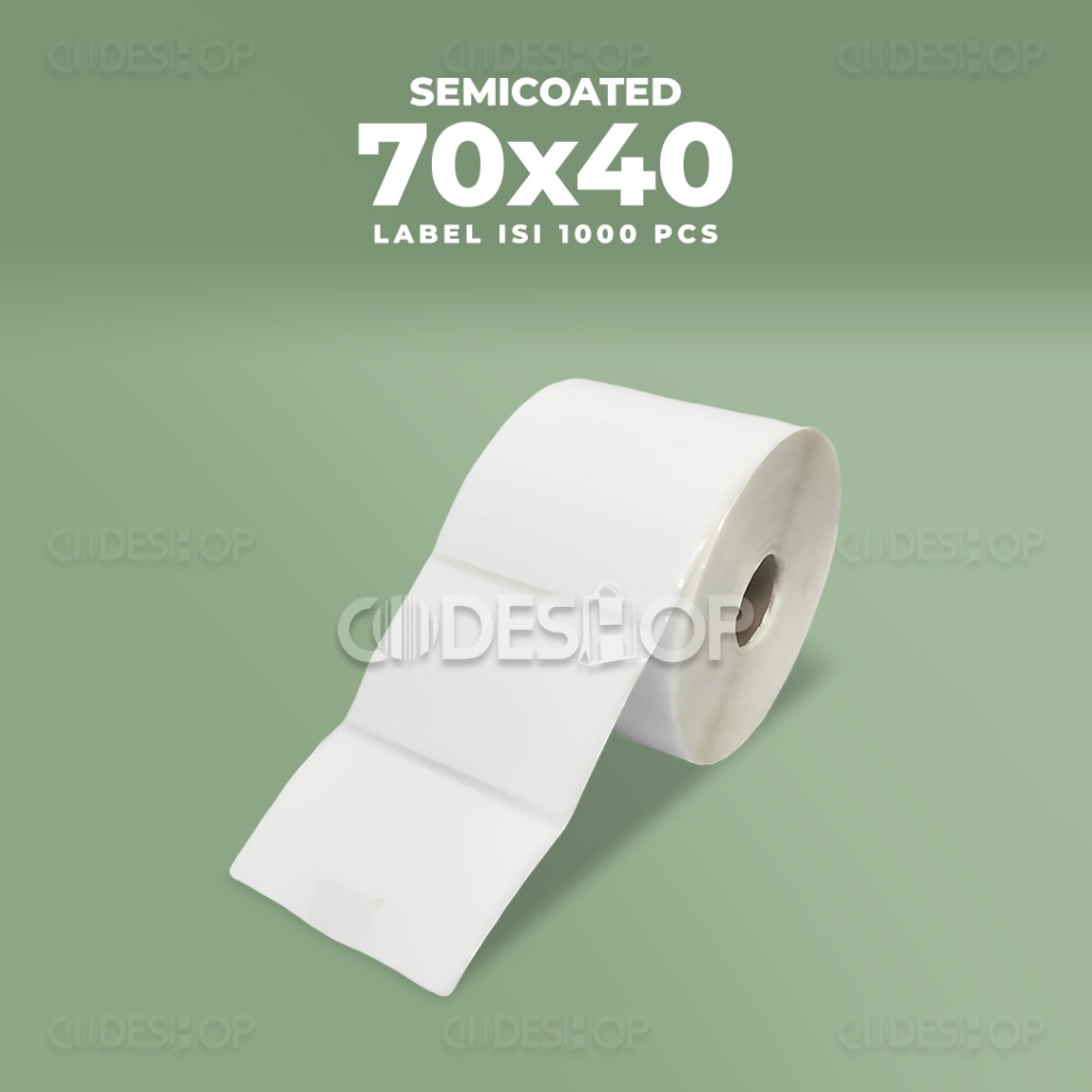 

Label Printer Barcode 70x40mm 70x40 1 Line Semicoated Isi 1000 pcs 70 x 40 mm