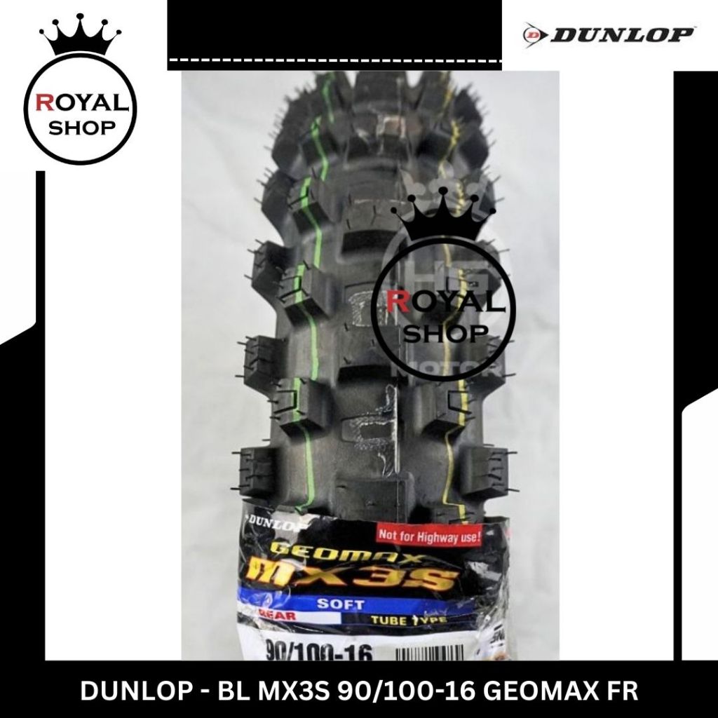Ban Luar Trail Belakang Dunlop Geomax MX3S MX 3S Ring 16 90/100-16