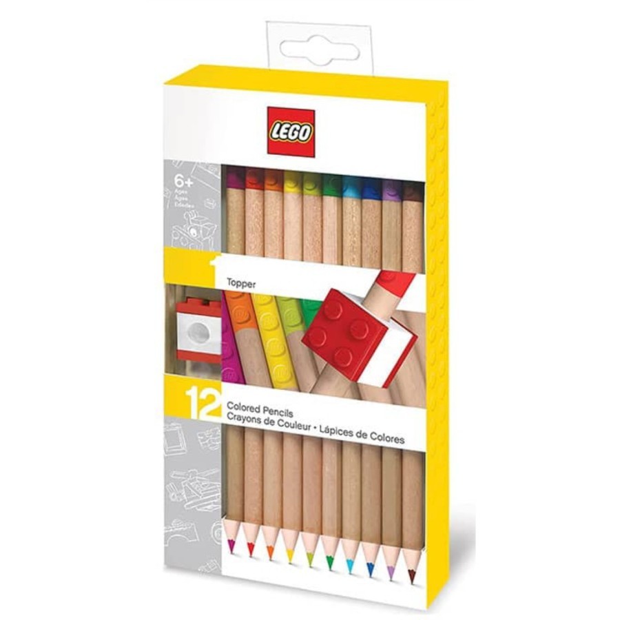 

Mainan Alat Tulis Lego Color Pencil Kayu 12 pcs with Brick Topper 2x2