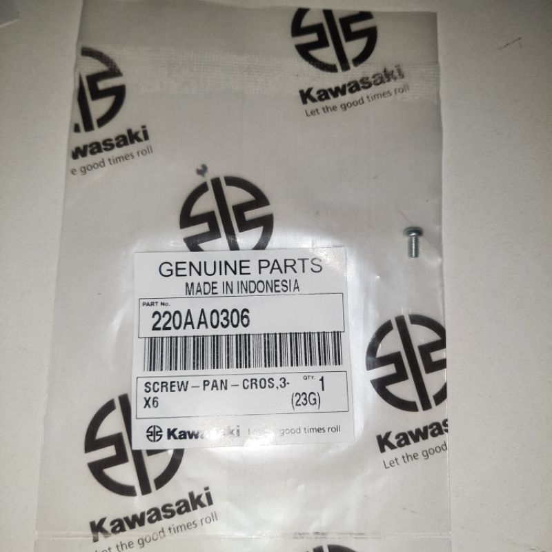 Screw Pan Cros 3x6 KR150  Baut Pen Pin Tiang Hitam Govenor Super Kips Kawasaki Ninja 150 2tak KR R C