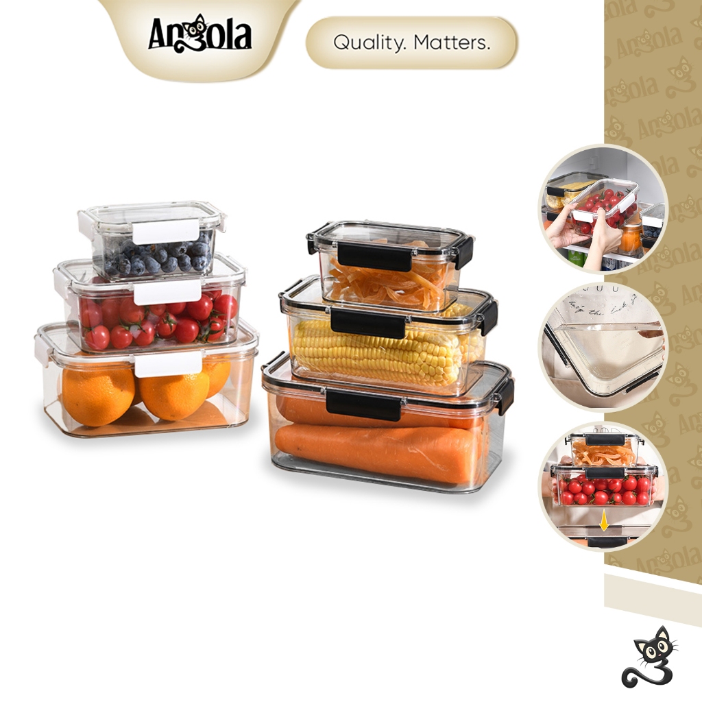 [C60 & C44 BEDA MATERIAL] ANGOLA KONTAINER MAKANAN KULKAS C60-C62 FOOD STORAGE BOX KOTAK PENYIMPANAN