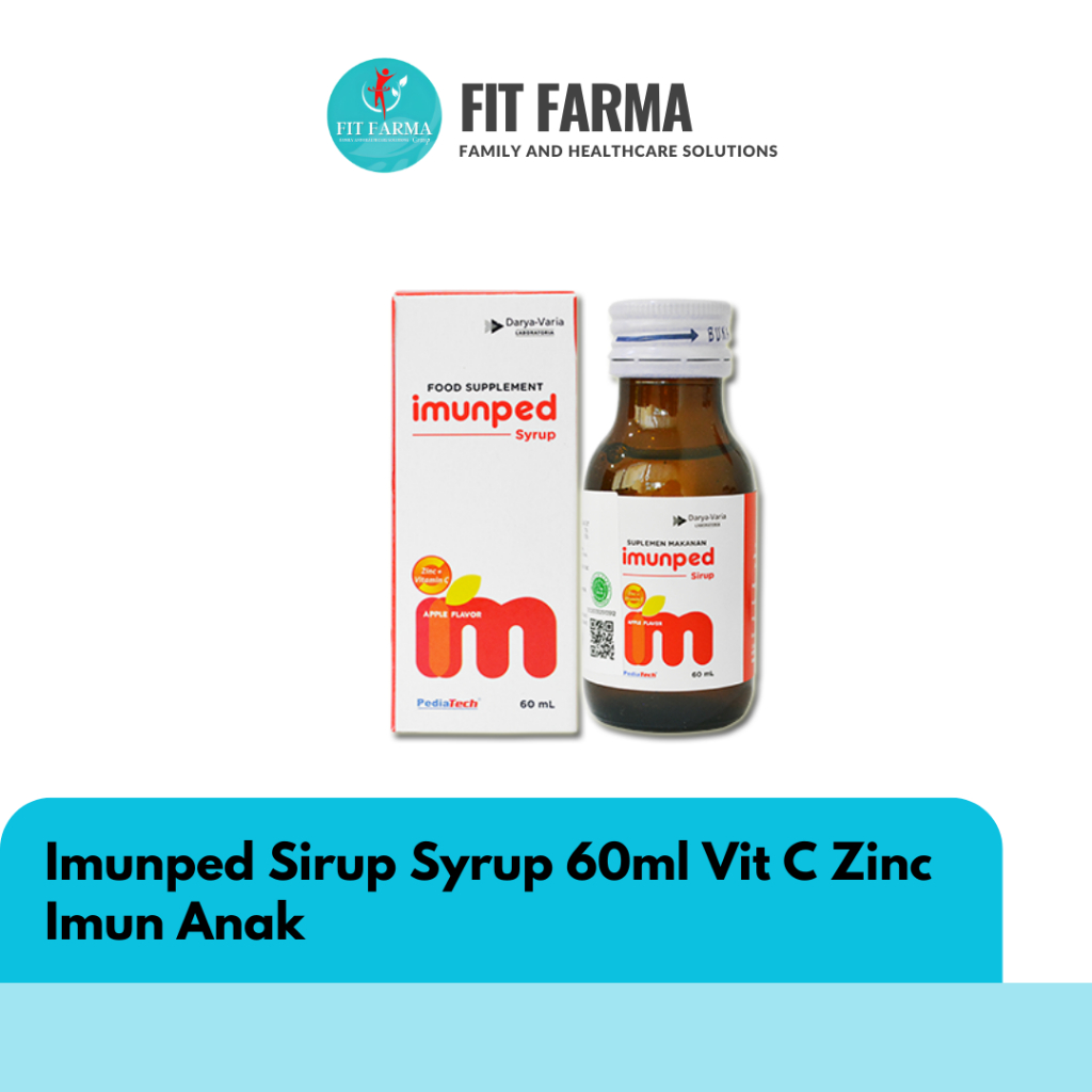 Imunped Sirup Syrup 60ml Vit C Zinc Imun Anak