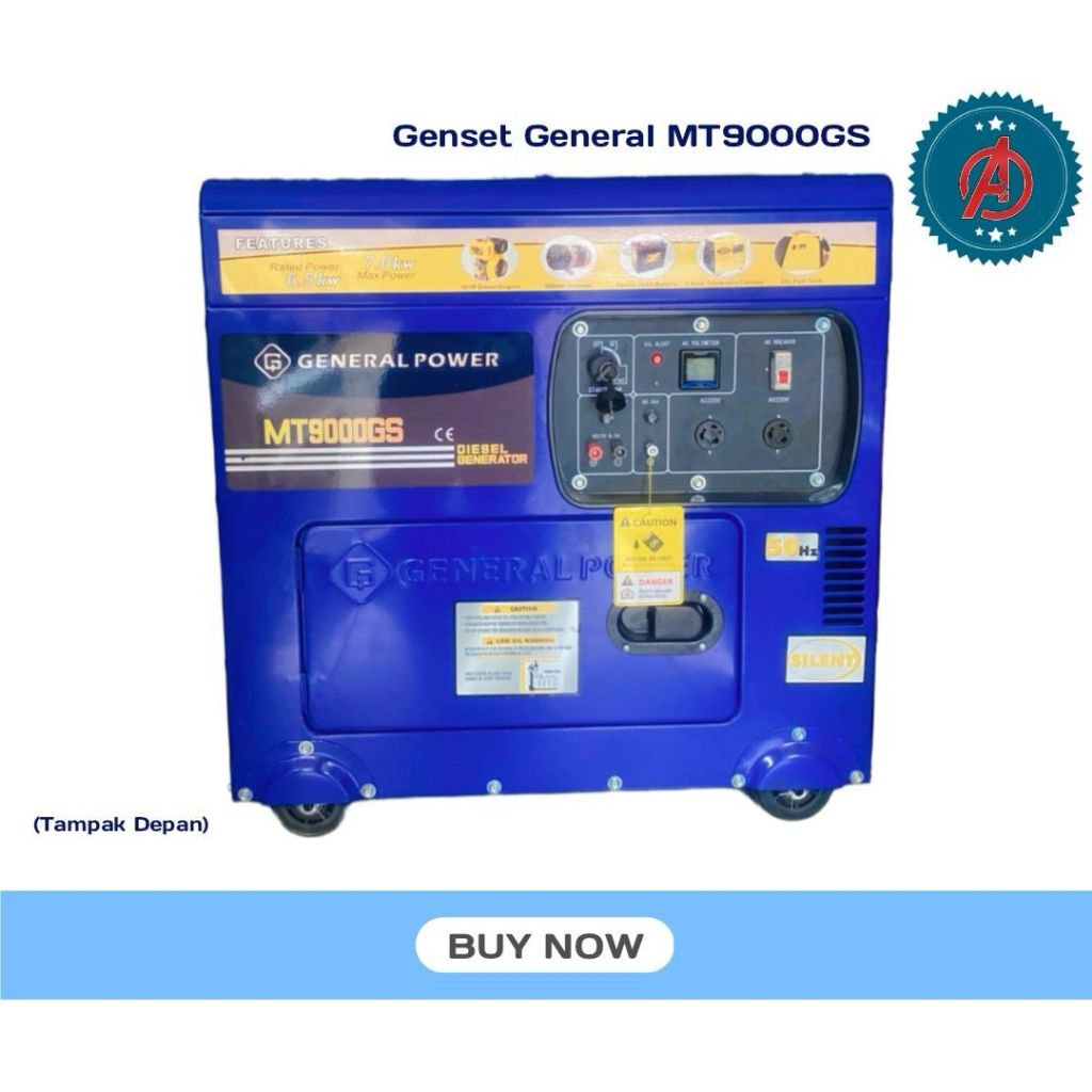 Mesin Genset Silent General MT9000GS (6000Watt, 1 phase)/ Mesin Genset Solar