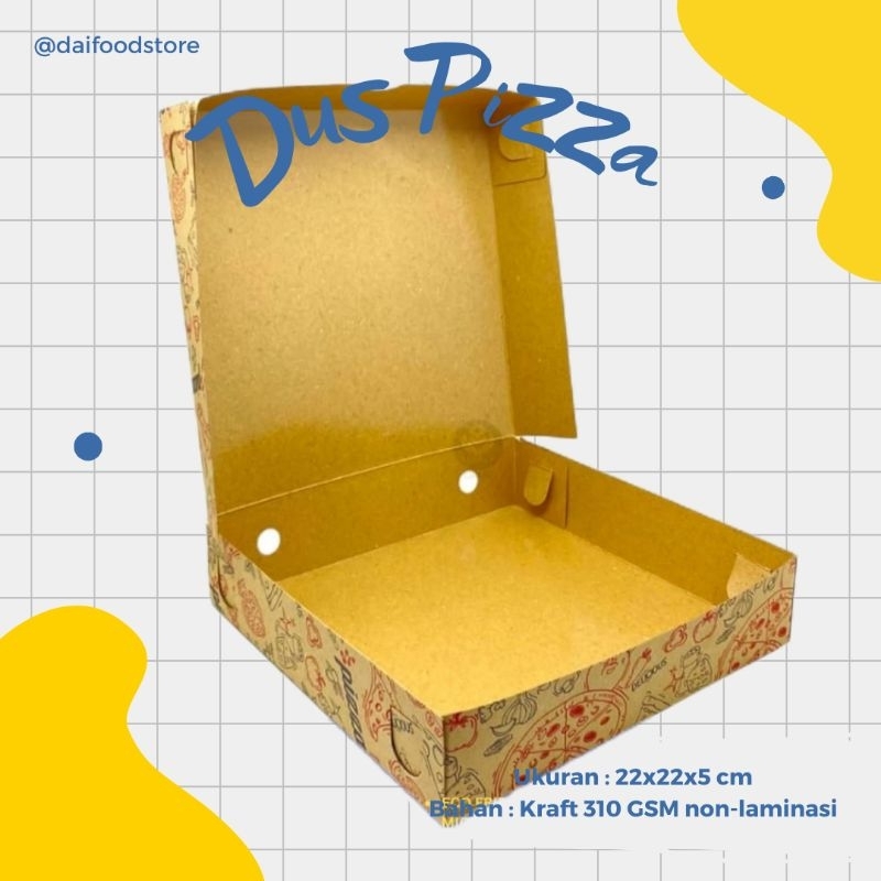 

Box Pizza 22x22x5 cm (Non Laminasi)