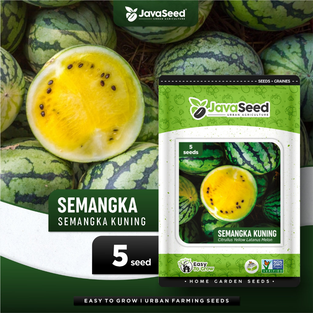 JAVASEED - Benih Buah Semangka Kuning Lokal Amarelo F1 5 Benih