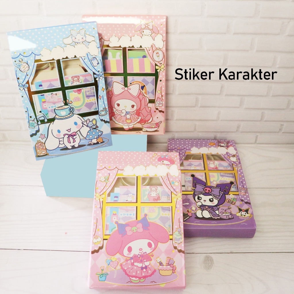 

SEJAHTERA SELALU - Sticker Lucu Motif Sanrio Kuromi Cinnamoroll Momo Lotso