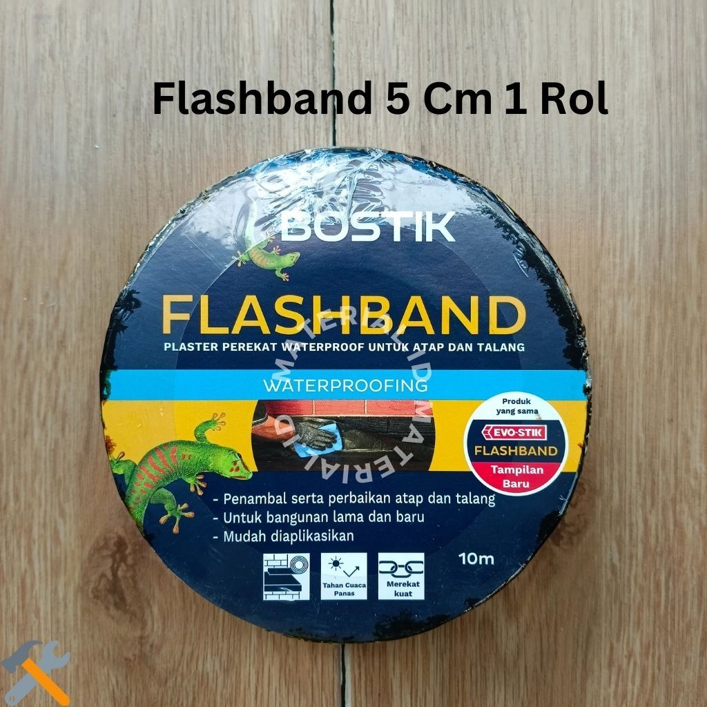 1 Rol Flashband Bostik Plasban Solasi Tambal Bocor Genteng Atap Asbes Alderon 5 CM 2 Inch 10 Meter L