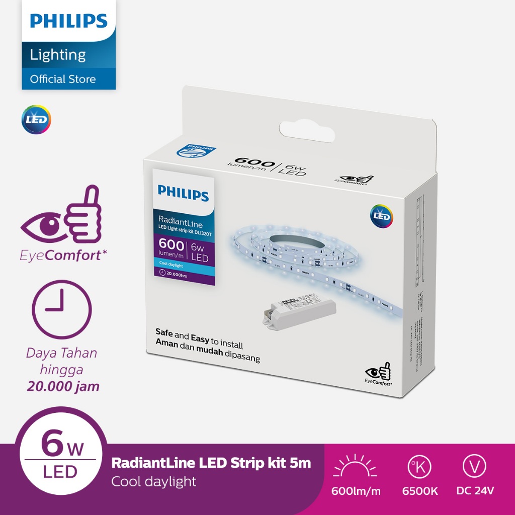 Philips Radiantline LED Strip DLI320T 5M 6W/M 6500K Putih