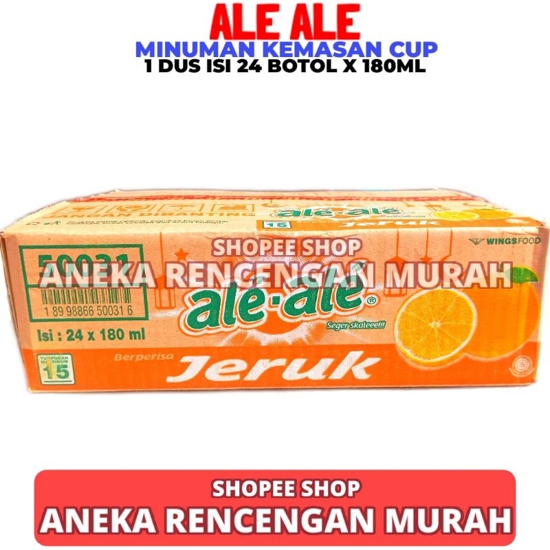 

Ale Ale Rasa Jeruk 1 Dus 24 Cup 180ml