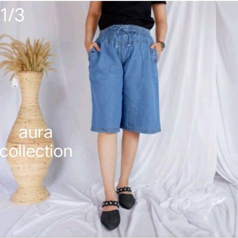 ART C86T Celana Kulot Jeans Wanita 34 Standar XL dan Jumbo XXL Celana Hotpen Wanita Hotpen Jeans Mur