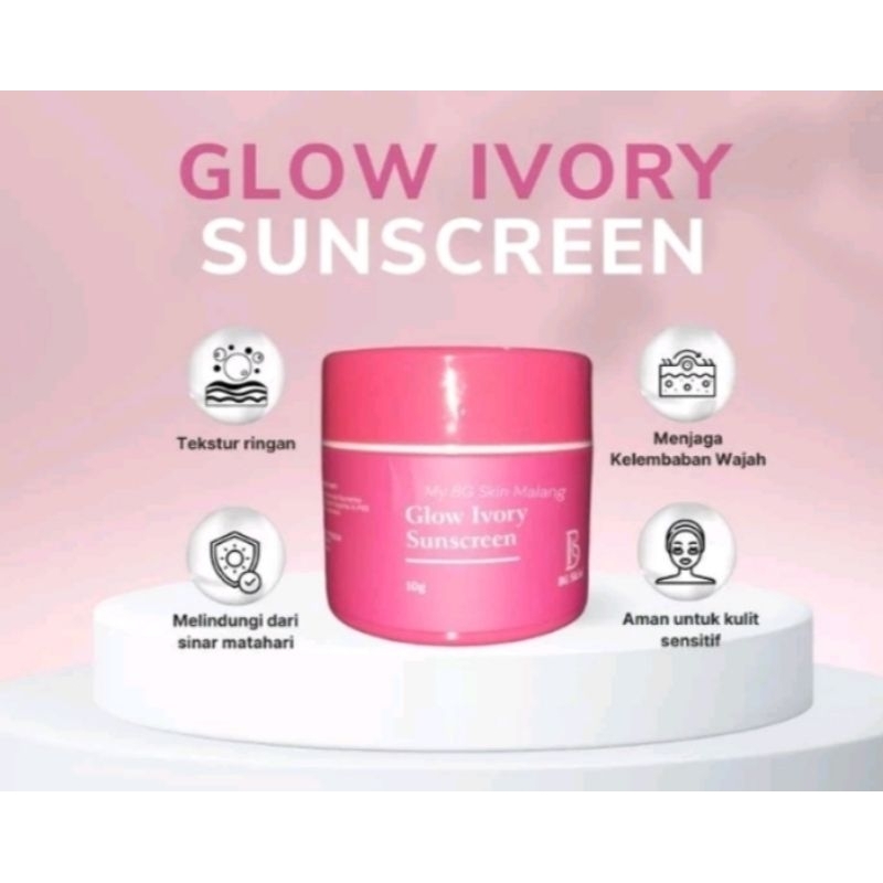 BG SKIN SUPER BEAUTY BAZAR GLOW SUNCARE IVORY BERGANTI NAMA GLOW IVORY SUNSCREEN