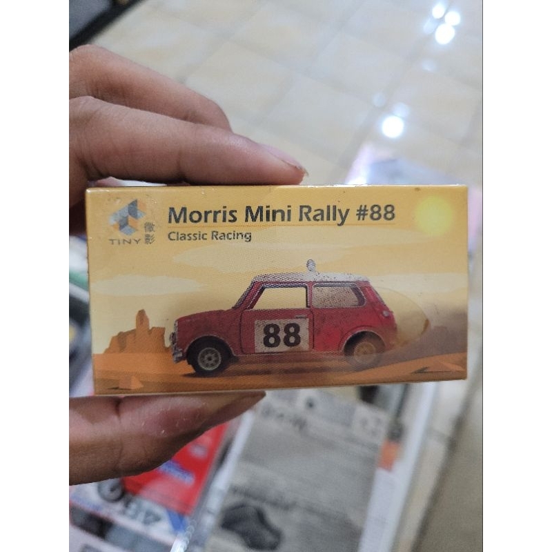tiny diecast morris mini rally desert