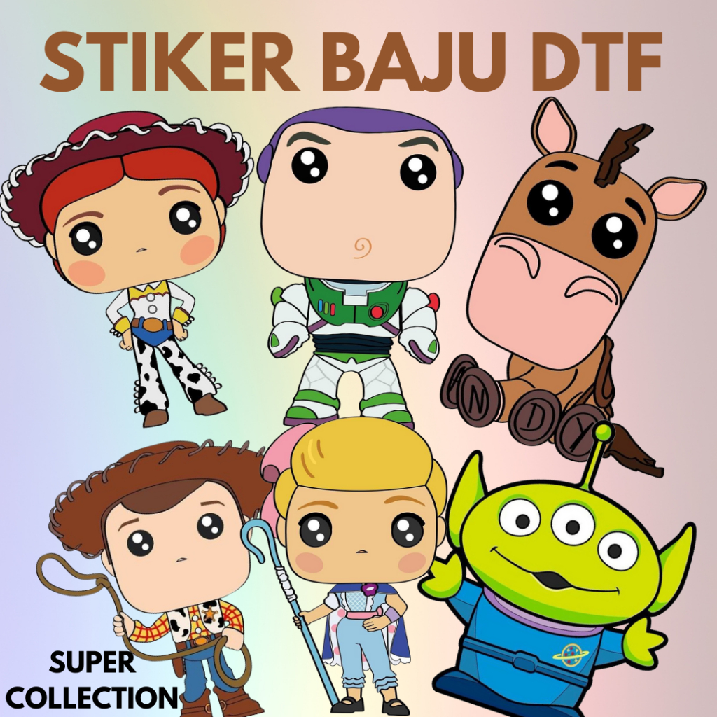 

Stiker DTF Meteran Gambar Toy Story Stiker Sablon Setrika Press