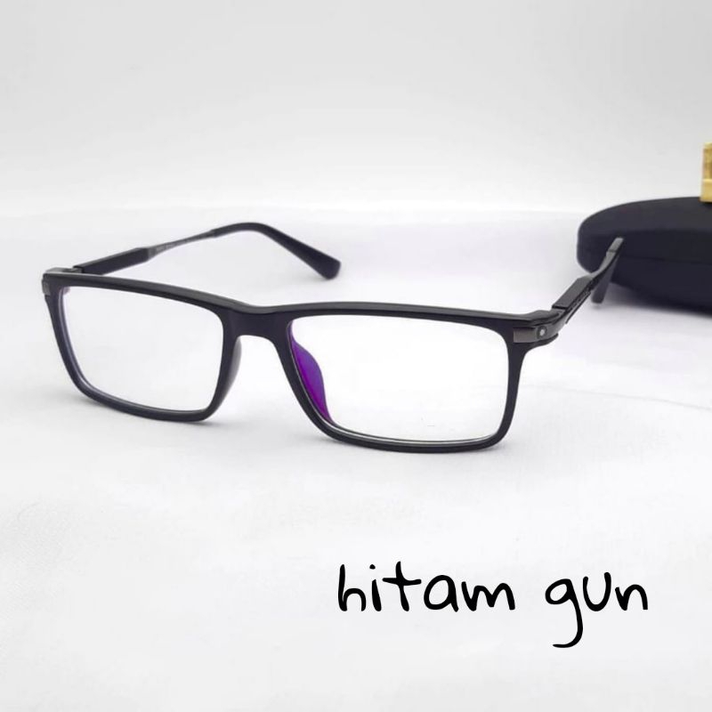 kacamata photocromic frame kotak persegi frame premium gagang pegas titanium