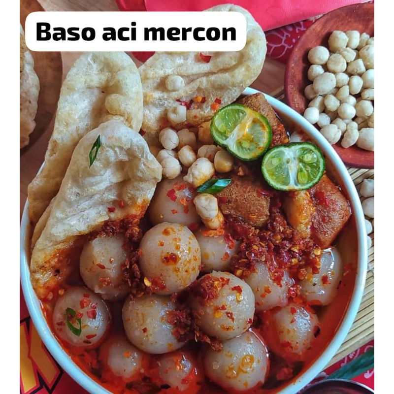 

BASO ACI TULANG RANGU, AYAM SUWIR, MOZARELLA, MERCON