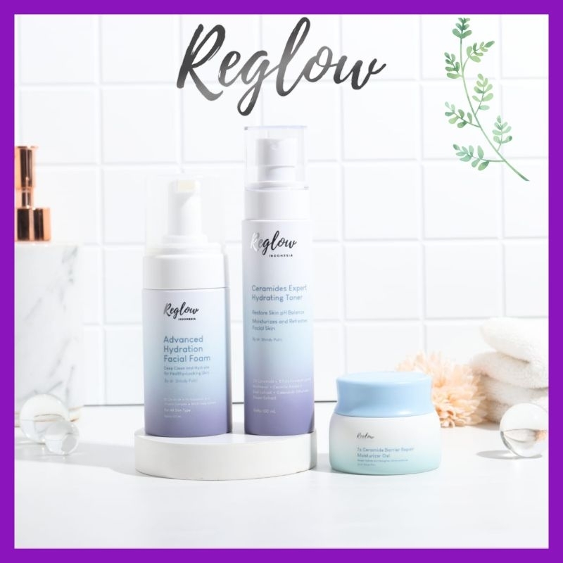 Reglow Skin Barrier series, skincare by doktersindyputri, varian terbaru,paket kumplit buat pemula d
