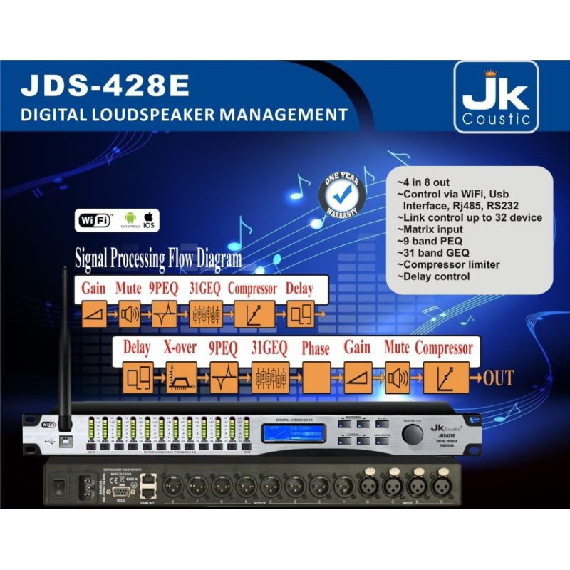 DLMS SPEAKER MANAGEMENT JK JDS-428E WIFI ORIGINAL